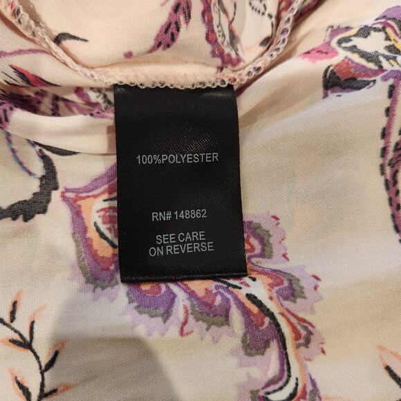 Torrid Womens Pink Floral Satin Bow Tie Front Halter Top Size 4X Flowy Romantic - Picture 6 of 11